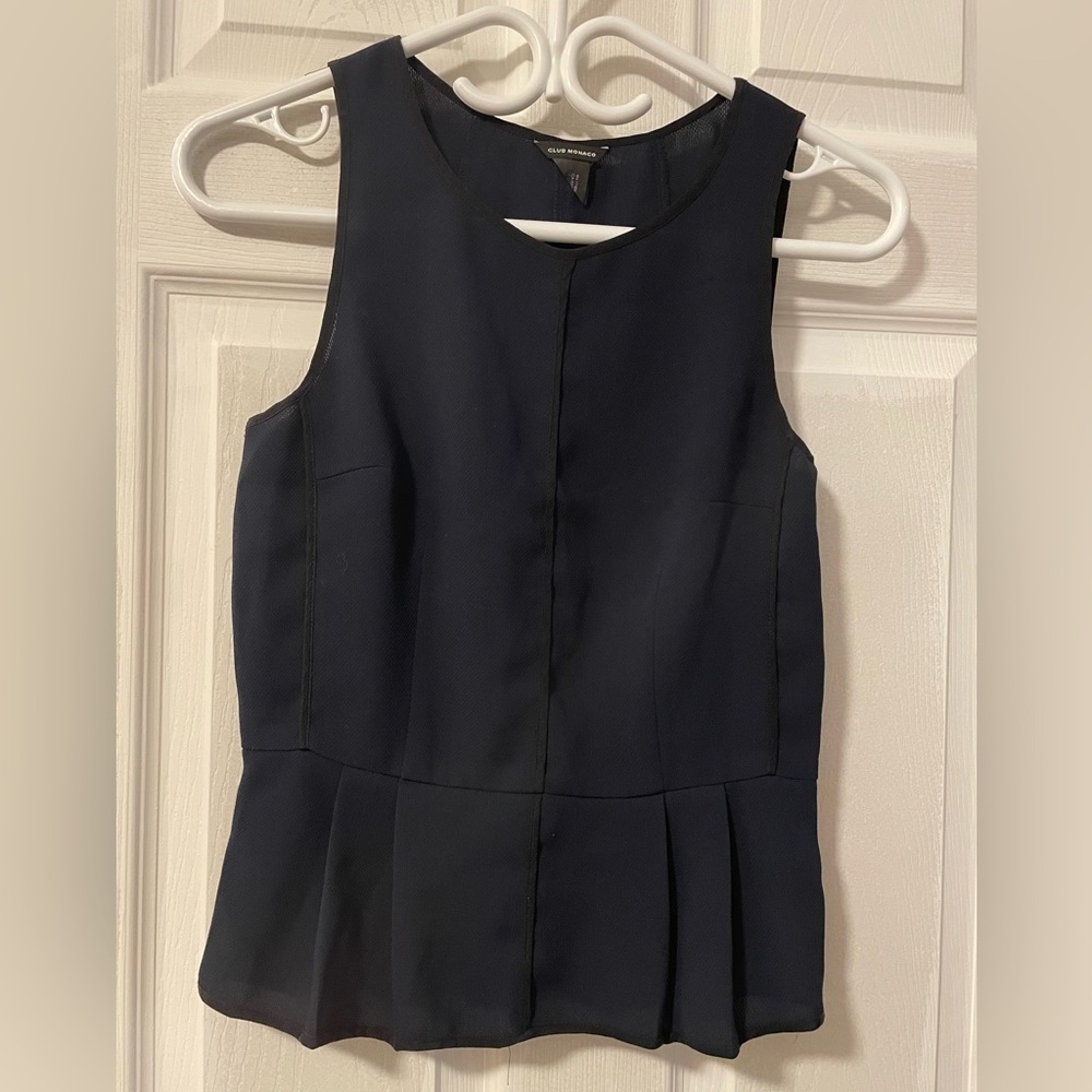 CLUB MONACO Peplum Sleeveless Top
